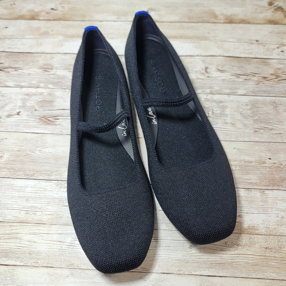 Rothy's The Max Square Toe Mary Jane In black US W 10 - Picture 10 of 11